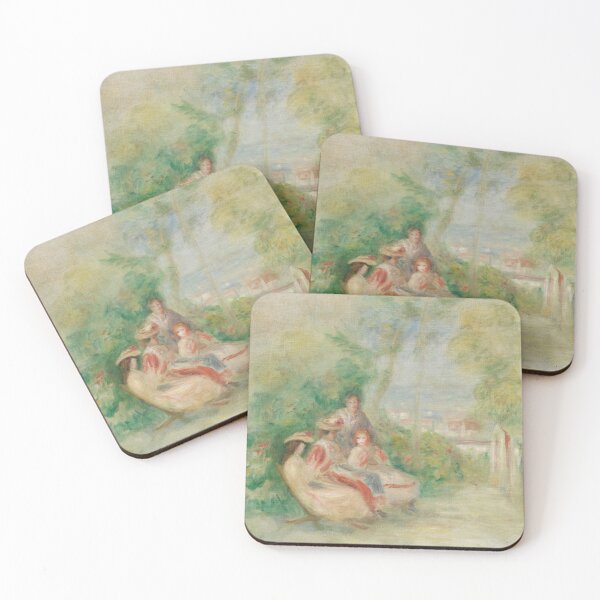 Item preview, Jeunes Femmes Dans Un Jardin by Pierre-Auguste Renoir: Impressionist Garden Poster designed and sold by artofuniverse.
