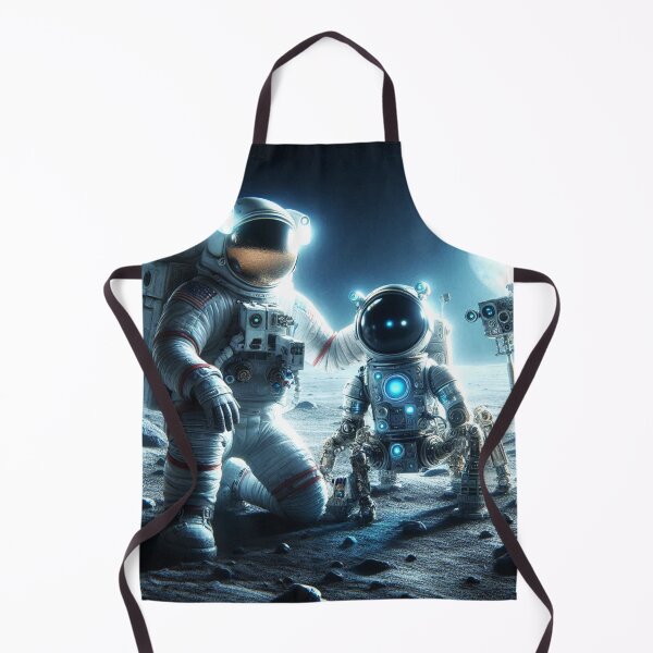Item preview, robot and astranaut at moon designed and sold by Dogandesighn.
