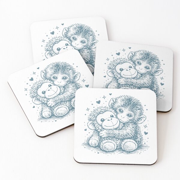 Item preview, Baby Monkey Punch Cute Drawing, Animal Lover Gift designed and sold by borenclolahroy.