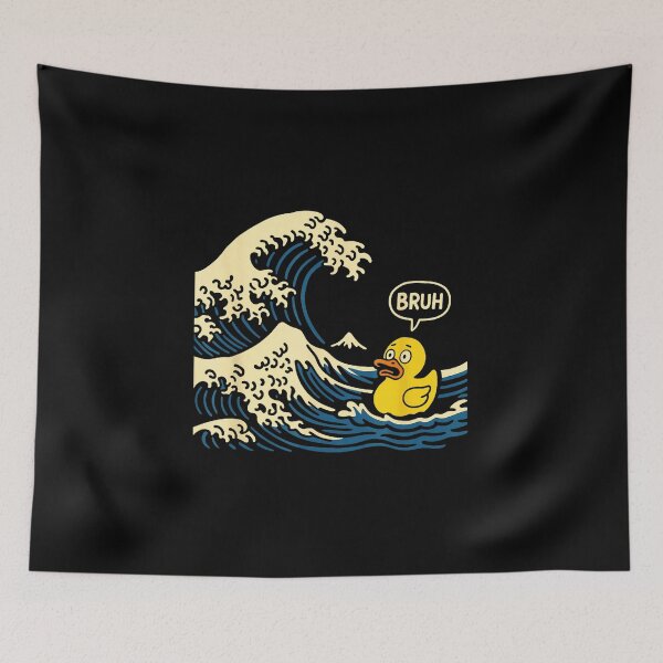 Item preview, Bruh Duck Big Wave Funny Cartoon Illustration designed and sold by titanlevi.