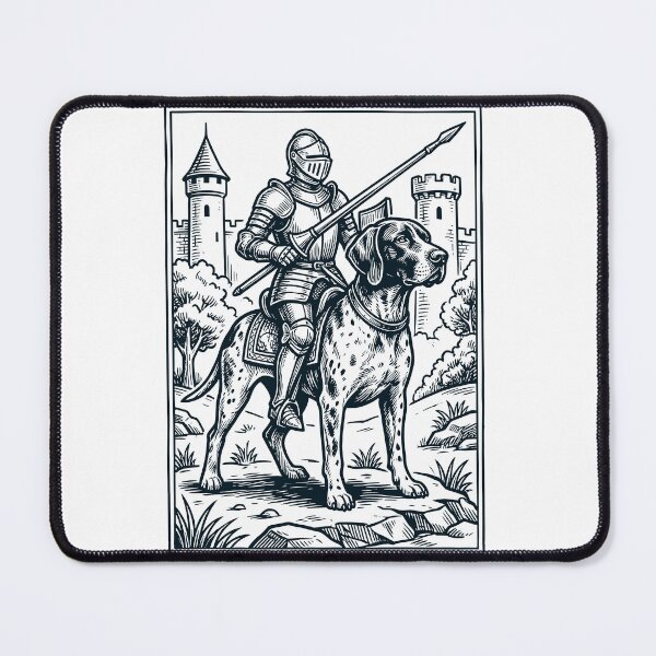 Item preview, Vintage Knight German Shorthaired Pointer Rider Grimdark Medieval Dog Lover designed and sold by DoodleTortle.