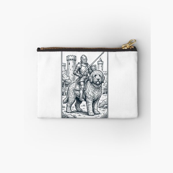 Artikelvorschau, Vintage-Ritter-Goldendoodle-Reiter, düsterer mittelalterlicher Hundeliebhaber entworfen und verkauft von DoodleTortle.