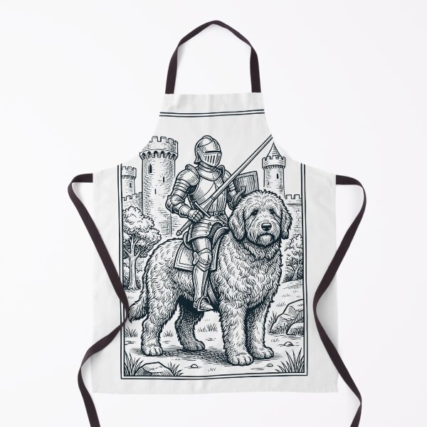 Item preview, Vintage Knight Goldendoodle Rider Grimdark Medieval Dog Lover designed and sold by DoodleTortle.