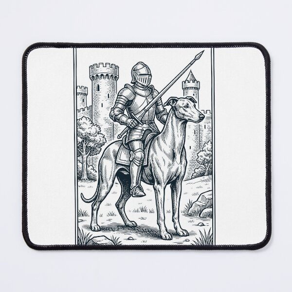 Item preview, Vintage Knight Greyhound Rider Grimdark Medieval Dog Lover designed and sold by DoodleTortle.