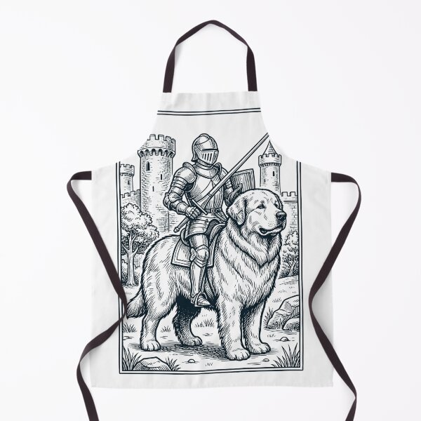 Artikelvorschau, Vintage-Ritter, Pyrenäenberghund-Reiter, düsterer Mittelalter-Hundeliebhaber entworfen und verkauft von DoodleTortle.