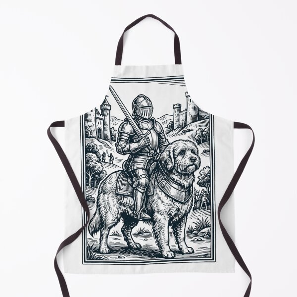 Item preview, Vintage Knight Havanese Rider Grimdark Medieval Dog Lover designed and sold by DoodleTortle.