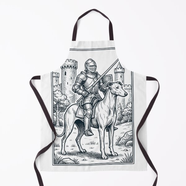 Artikelvorschau, Vintage-Ritter, italienischer Windhundreiter, düsterer mittelalterlicher Hundeliebhaber entworfen und verkauft von DoodleTortle.