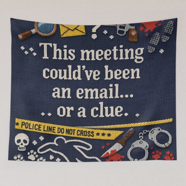 Item preview, This Meeting Could Have Been A Clue Crime Humor Knitting Pattern designed and sold by Mauswohn.