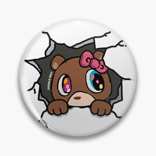 Item preview, Kanye West Dropout Bear Girl Sticker - Peeking Bow Version | Hip Hop Fan Gift designed and sold by DOODLE RIOT.