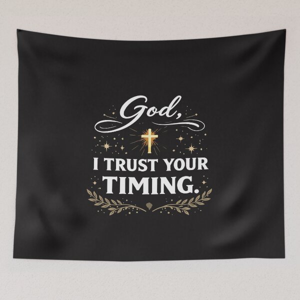 Item preview, God I Trust Your Timing Christian Faith Inspirational Quote designed and sold by kiralynstration.