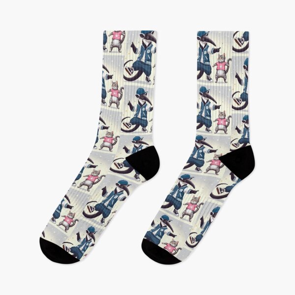 Item preview, Hip-Hop Dancing Anteater and Cat – Whimsical Streetwear Design designed and sold by Dogandesighn.