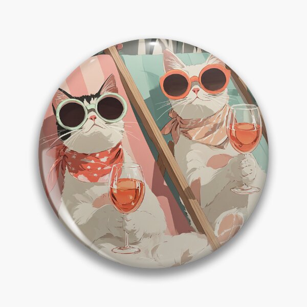 Item preview, Chardonnay with Cats designed and sold by Whimsy-Grove.
