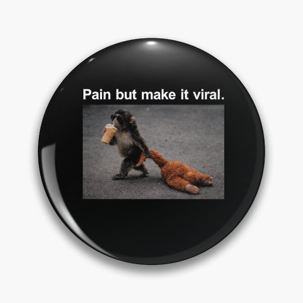 Item preview, Pain but make it viral, Baby Monkey Punch Drinking Iced Coffee Meme designed and sold by borenclolahroy.