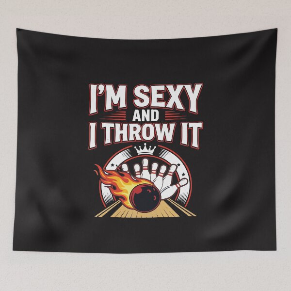 Item preview, Sexy and I Throw It Funny Women Bowling Player Design designed and sold by kiralynstration.