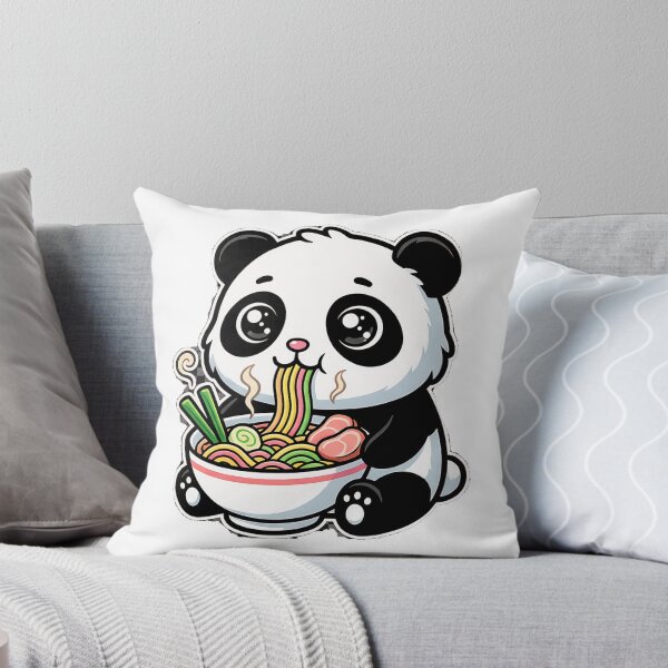 Item preview, Cute Panda Eating Ramen – Kawaii Noodle Lover Panda designed and sold by Morden-Design.