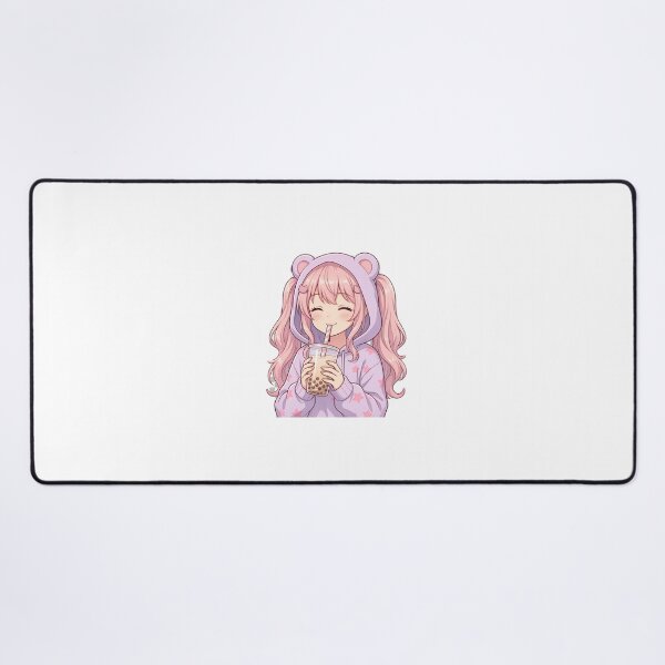 Item preview, Cute Anime Girl Drinking Bubble Tea – Kawaii Boba Aesthetic designed and sold by Morden-Design.