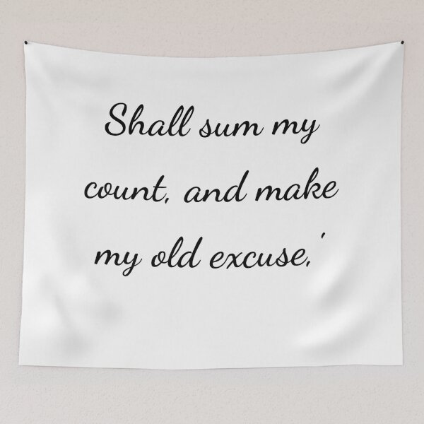 Item preview, "Shall sum my count and make my old excuse,'" - handwriting black designed and sold by ariksworld.