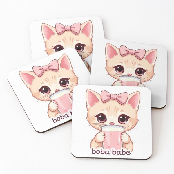 Item preview, Boba Babe - Cute Kawaii Cat Drinking Boba designed and sold by SatinVanilla.
