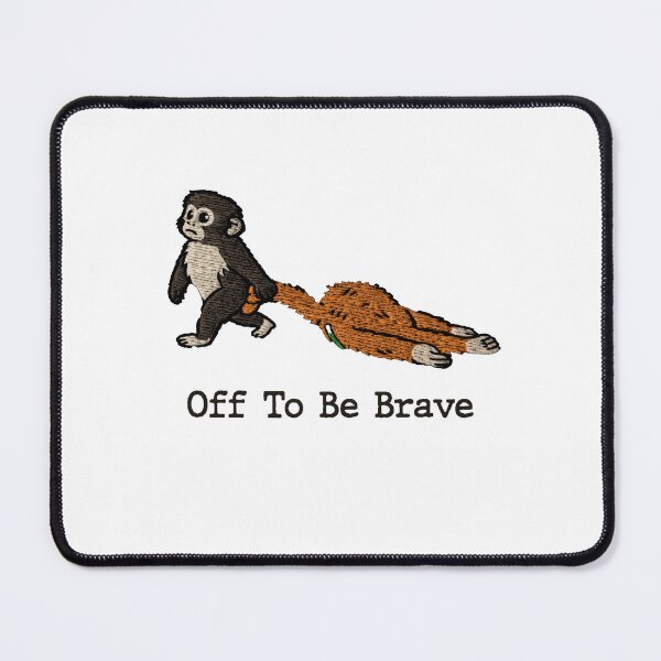 Item preview, Off to be Brave, Punch Emotional Support Monkey, Funny Animal Meme designed and sold by borenclolahroy.