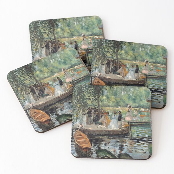Item preview, La Grenouillere by Pierre-Auguste Renoir: Impressionist Riverside Fine Art Print designed and sold by artofuniverse.