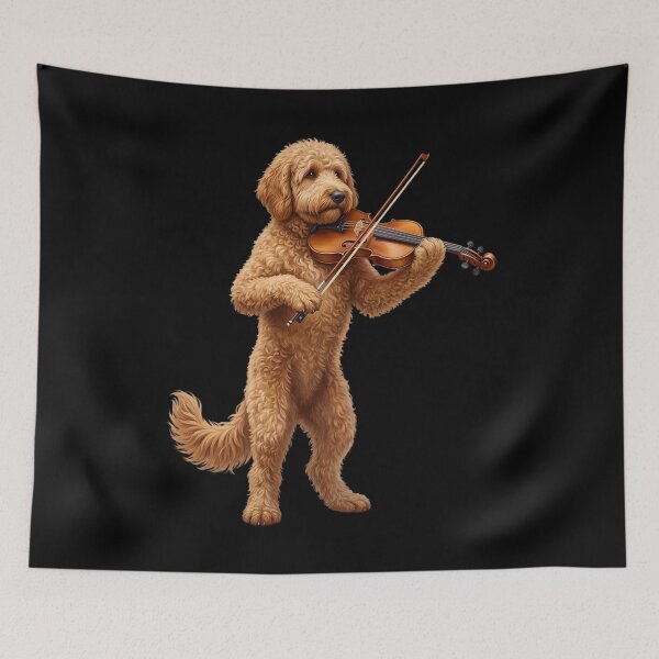 Artikelvorschau, Goldendoodle spielt Violine, ist ein Hundeliebhaber. entworfen und verkauft von TerryConnells.