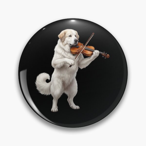 Item preview, Great Pyrenees Playing Viloin Player Violinist Dog Lover designed and sold by TerryConnells.