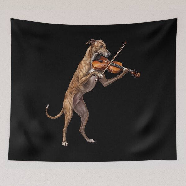 Artikelvorschau, Greyhound spielt Violine, Geiger, Hundeliebhaber entworfen und verkauft von TerryConnells.