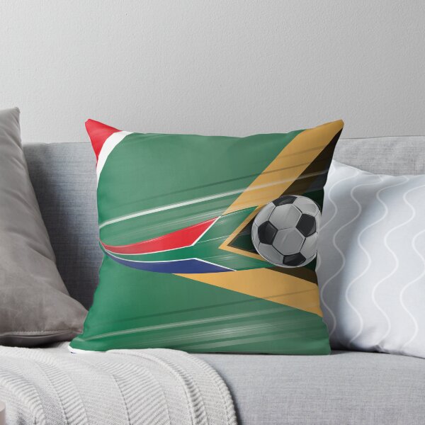 Artikelvorschau, Fußball in den Farben der südafrikanischen Flagge in realistischer Darstellung entworfen und verkauft von Doomko.