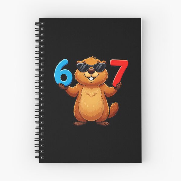 Item preview, Six Seven Cool Beaver Funny Number 67 Cartoon designed and sold by gladysenglish.