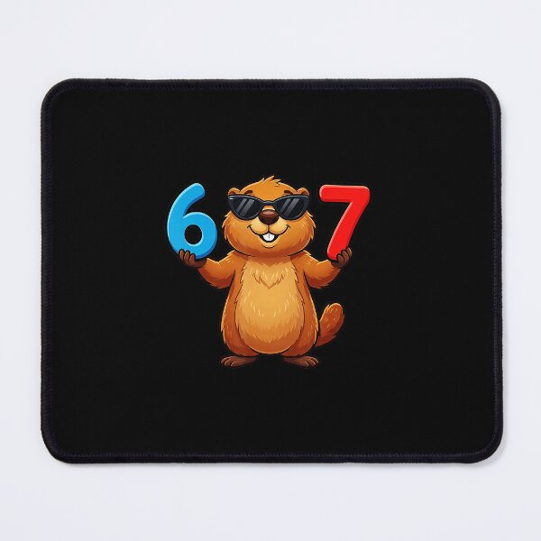 Item preview, Six Seven Cool Beaver Funny Number 67 Cartoon designed and sold by gladysenglish.