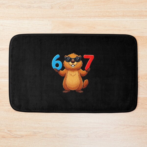 Item preview, Six Seven Cool Beaver Funny Number 67 Cartoon designed and sold by gladysenglish.
