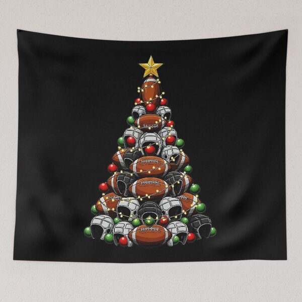 Item preview, Football Helmet Christmas Tree Festive Sports Holiday  designed and sold by GabrieSketcham.
