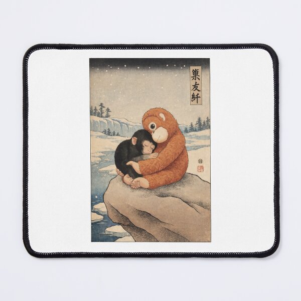 Item preview, Retro Punch Monkey: Japanese Macaque with Orangutan Plush designed and sold by borenclolahroy.