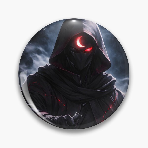Item preview, Dark Hooded Assassin with Glowing Red Eyes – Shadow Warrior Art designed and sold by Anshugoyal.