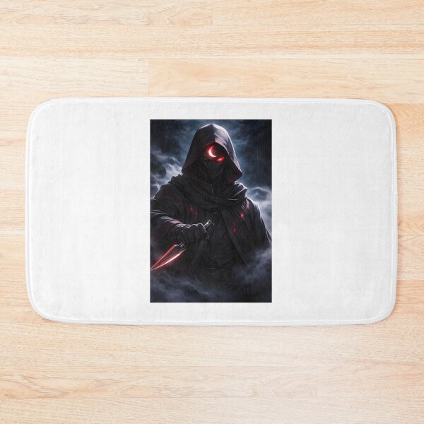 Item preview, Dark Hooded Assassin with Glowing Red Eyes – Shadow Warrior Art designed and sold by Anshugoyal.