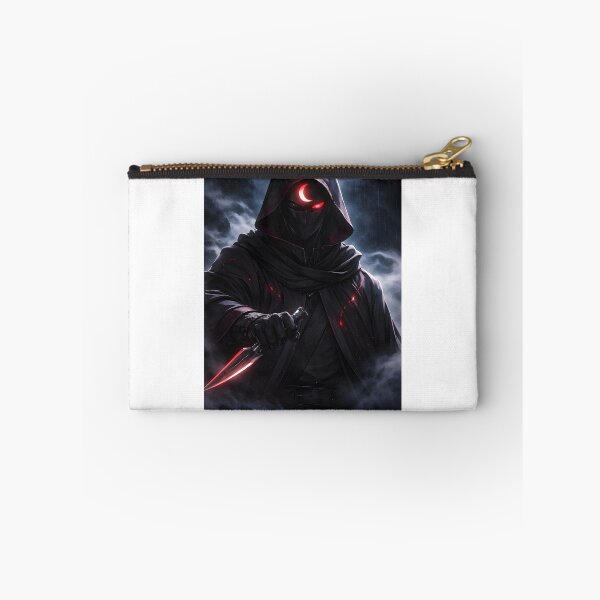 Item preview, Dark Hooded Assassin with Glowing Red Eyes – Shadow Warrior Art designed and sold by Anshugoyal.