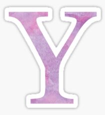 Lilac Watercolor Υ Sticker