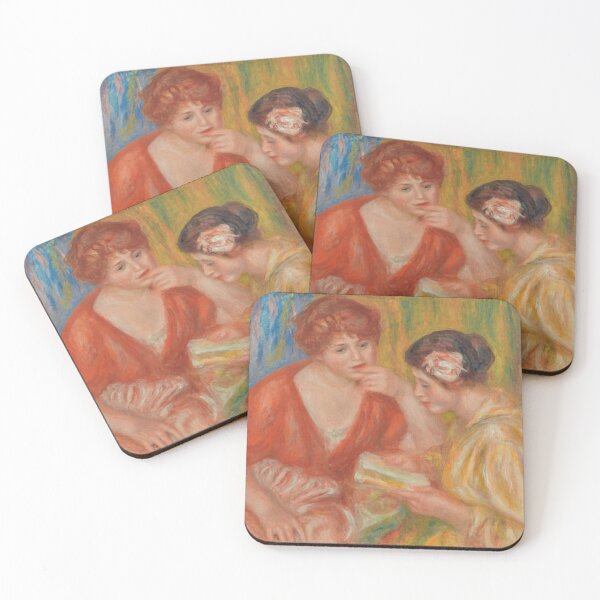Item preview, La Lecture Deux Femmes Aux Corsages Rouge Et Rose by Renoir: Impressionist Poster designed and sold by artofuniverse.