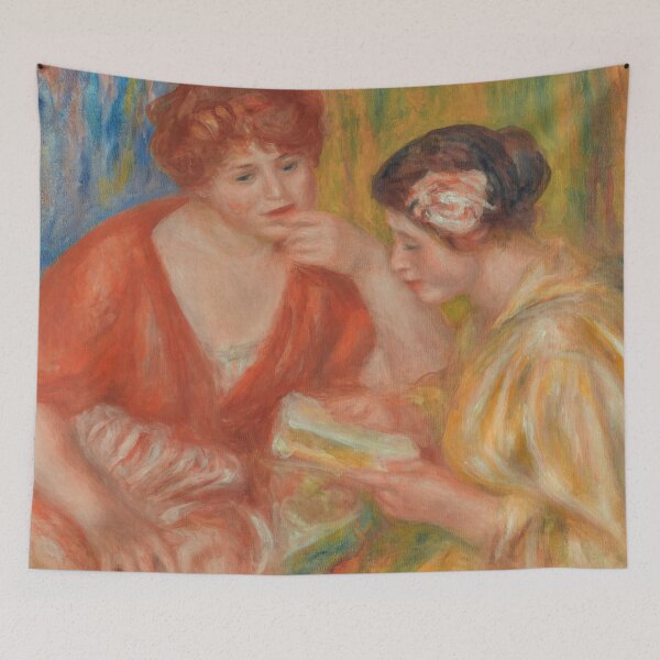 Item preview, La Lecture Deux Femmes Aux Corsages Rouge Et Rose by Renoir: Impressionist Poster designed and sold by artofuniverse.