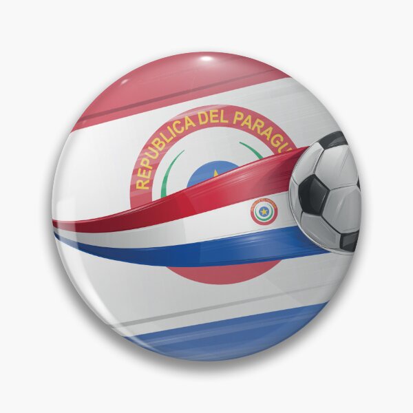 Item preview, A realistic soccer ball featuring the red, white, and blue colors of the Paraguay flag, rendered as a clean  designed and sold by Doomko.