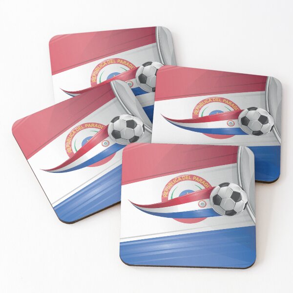 Item preview, A realistic soccer ball featuring the red, white, and blue colors of the Paraguay flag, rendered as a clean  designed and sold by Doomko.