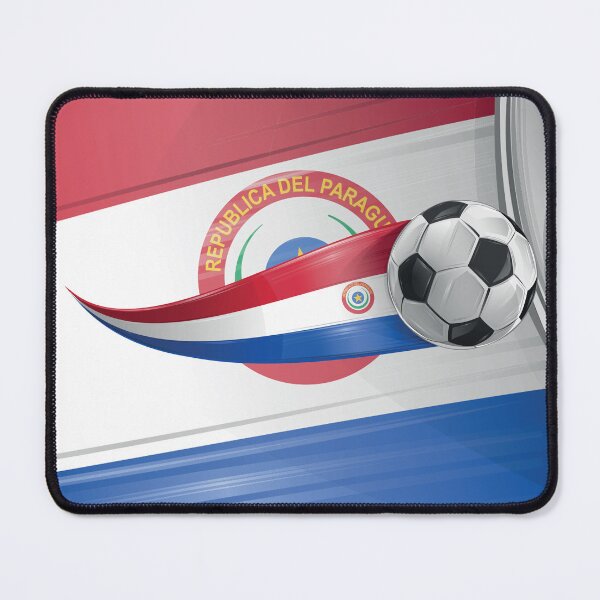 Item preview, A realistic soccer ball featuring the red, white, and blue colors of the Paraguay flag, rendered as a clean designed and sold by Doomko.