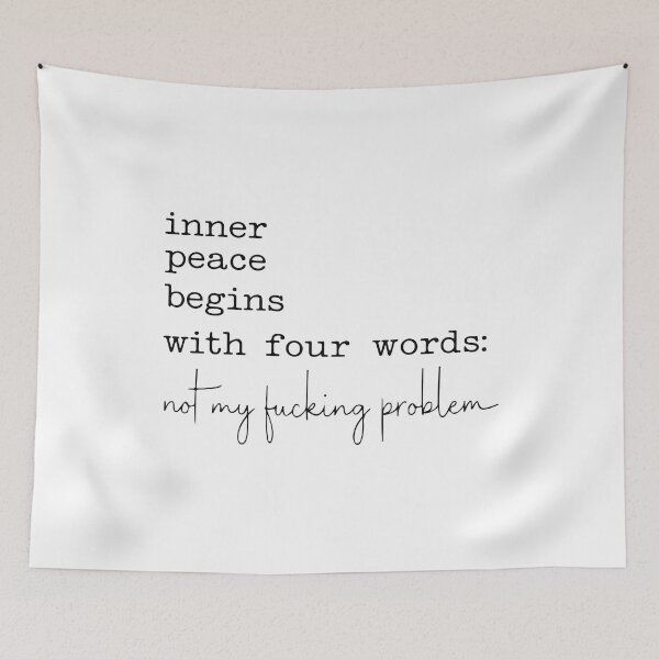 Item preview, Inner Peace Begins With Four Words Funny Sarcastic Humor Design designed and sold by kiralynstration.