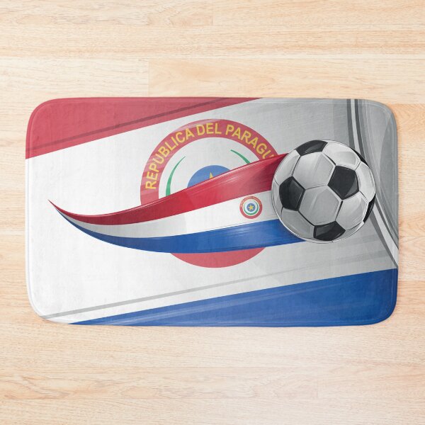 Item preview, A realistic soccer ball featuring the red, white, and blue colors of the Paraguay flag, rendered as a clean  designed and sold by Doomko.