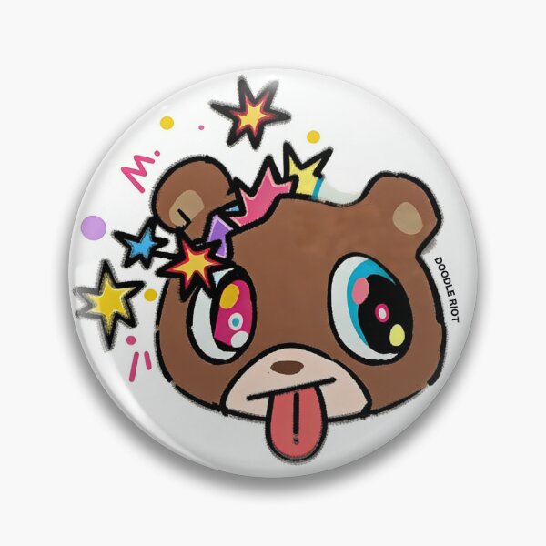 Item preview, Kanye West Dropout Bear Starry Tongue Out Sticker | Hip Hop Fan Art designed and sold by DOODLE RIOT.