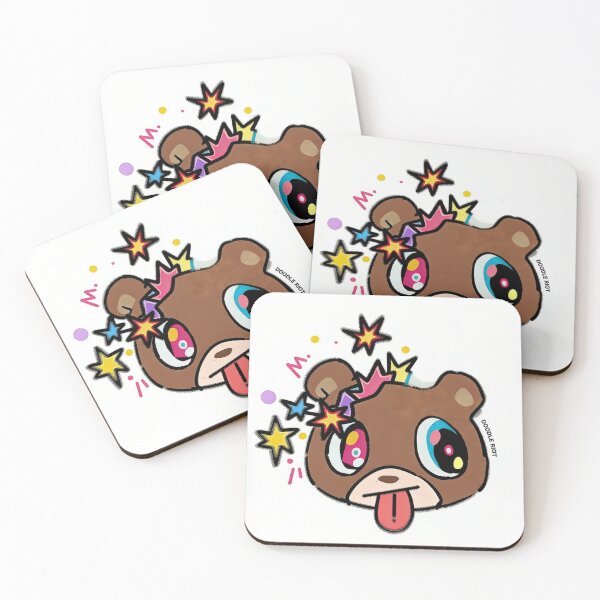 Item preview, Kanye West Dropout Bear Starry Tongue Out Sticker | Hip Hop Fan Art designed and sold by DOODLE RIOT.