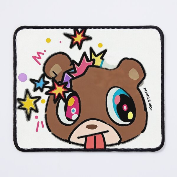 Item preview, Kanye West Dropout Bear Starry Tongue Out Sticker | Hip Hop Fan Art designed and sold by DOODLE RIOT.