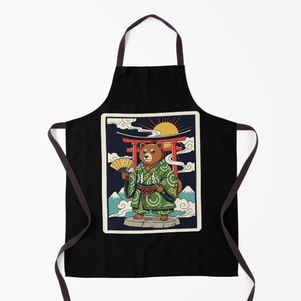 Item preview, Samurai Bear Japanese Torii Gate Ukiyo Style Illustration designed and sold by JordynLadukeg65.