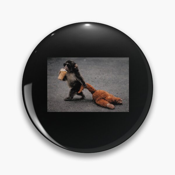 Item preview, Baby Monkey Punch Drinking Iced Coffee, Animal Lover Meme designed and sold by borenclolahroy.