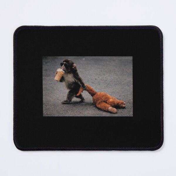 Item preview, Baby Monkey Punch Drinking Iced Coffee, Animal Lover Meme designed and sold by borenclolahroy.